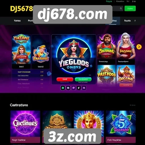 Interface e usabilidade do site de jogos dj678.com